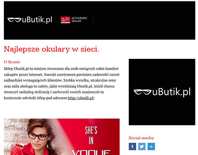 Interesująca wizytówka dla Ubutik.pl