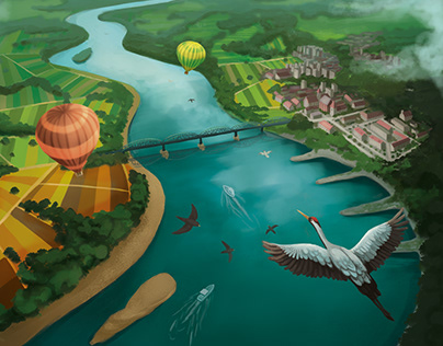 Illustrations for book about polish river "Wisła"