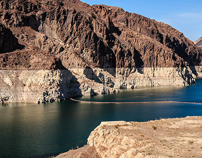 Lake Mead as seen from top of Hoover Dam