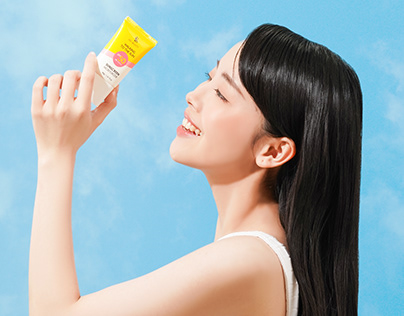 Beautyshoot with Model for Sunscreen Product