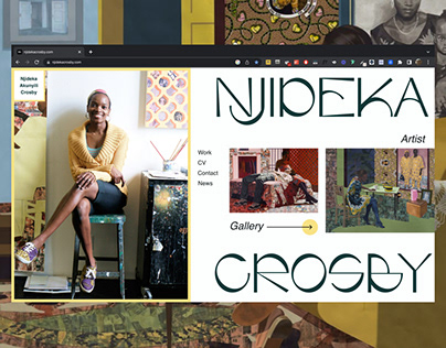 Njideka Crosby. Main page for web site concept.