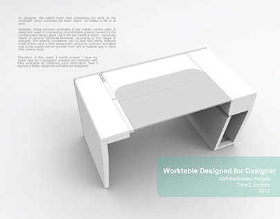 Worktable for designers