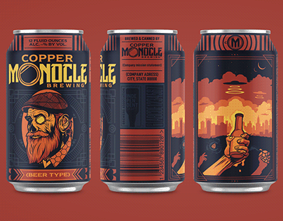 Brand Identity for Copper Monocle Brewing
