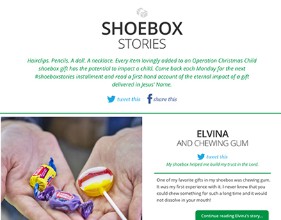 #ShoeboxStories Article Series