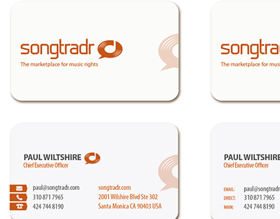 Songtradr Business Card Design