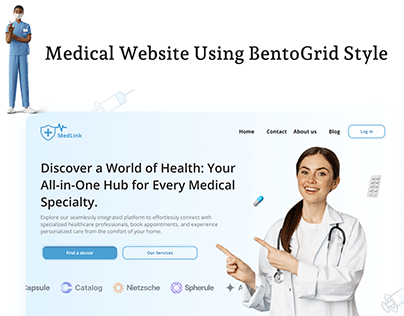 Project thumbnail - Medical Website Using BentoGrid Style