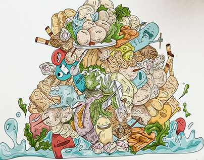 Diseño-Ilustración para decoración vehículo de alimento