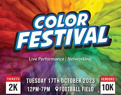 Project thumbnail - Color festival flyer design