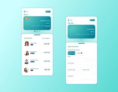 Waller/Credit Card UI Design