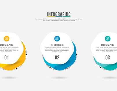 Infographic design template with 3,4 options or steps.