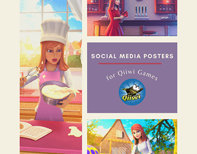 Social Media Posters made for "Qiiwi Games"