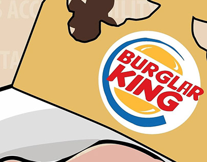 Burglar King - Satire - Illustration
