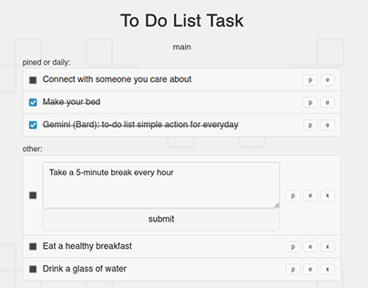 To-do list project UI/UX