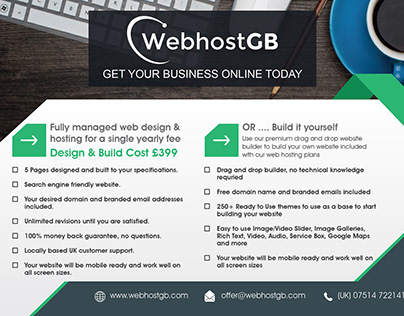 Web Host GB Flyer Design