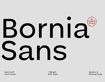 Bornia Sans Modern Minimal