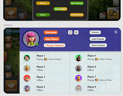 UI Concept for SUPERCELL ID