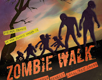 Zombie Walk Poster Design
