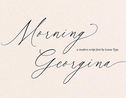 Morning Georgina A Modern Script Font