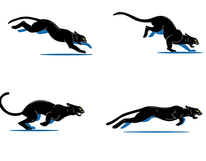 Panther running animation