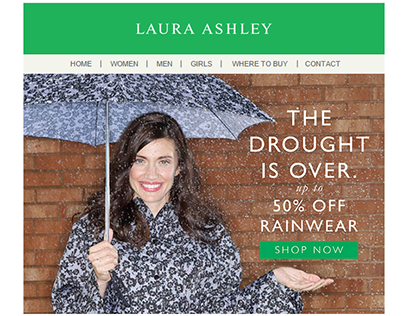 Laura Ashley rainwear eblast