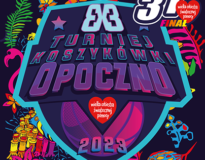 Logo Turniej Koszykówki 3x3 Opoczno 2K23 by projekt81