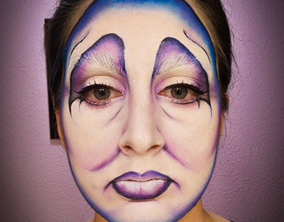 Sad clown makeup