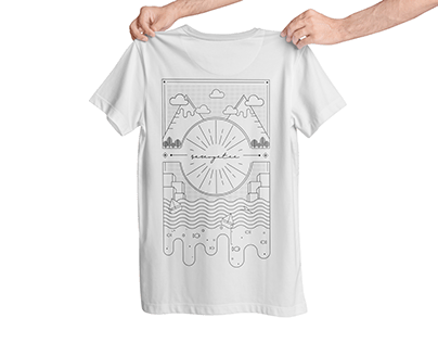 Travel shirts with digital illustration