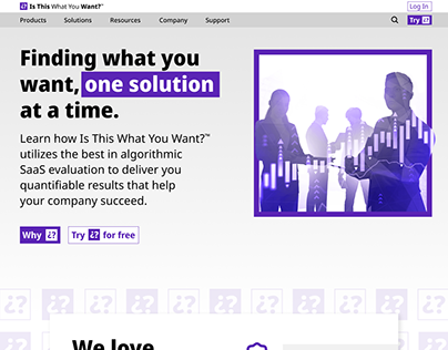 Is This What You Want?™ Homepage UI