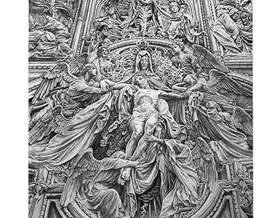 Fragment from the gate of the Milan Cathedral