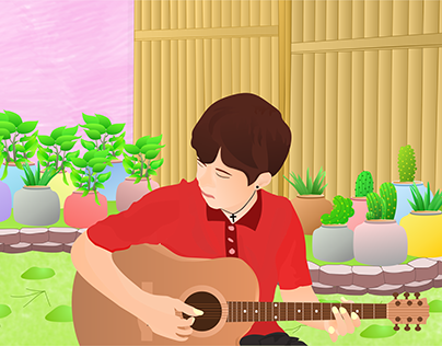 Musician are playing guitar