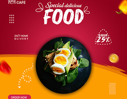 Food Social Media Poster Design