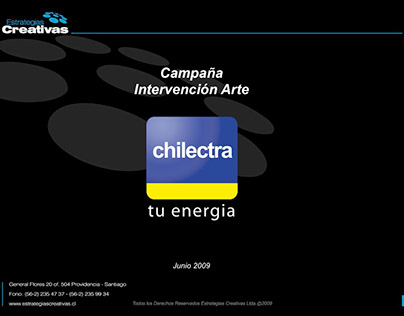 Campaña propuestas intervención Arte - Chilectra