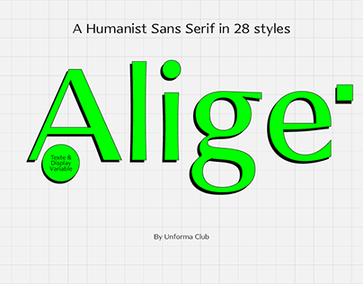 Alige and Text Typeface