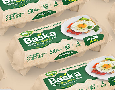 Egg packaging and promo poster design