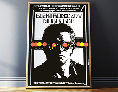 Elektroniczny Morderca - polski plakat z lat 80.