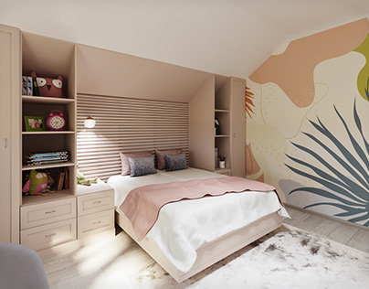 Дизайн интерьера комнаты для девочки подростка
