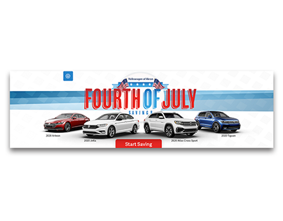 Four of July Sales Banner and Email Header