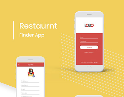 Mobile app design - Restaurant Finder App