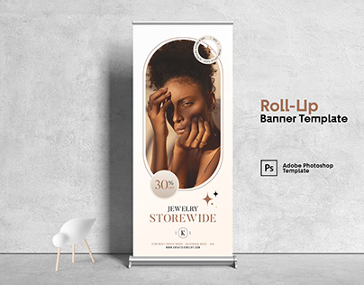 Jewelry Roll-Up Banner Template