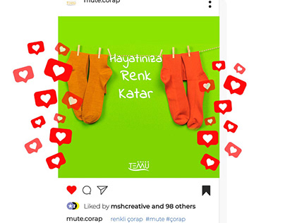 Mute Çorap social media design