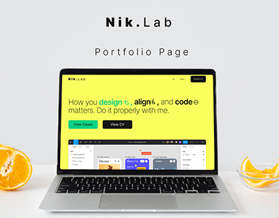 Nik.Lab - Portfolio Landing Page