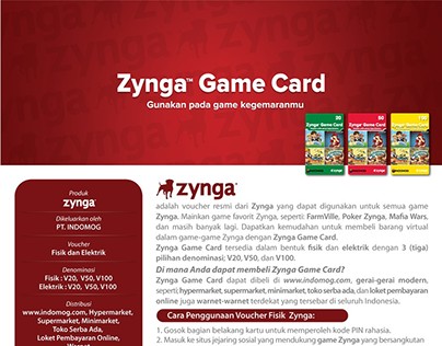 Fact Sheet of Zynga Game Card