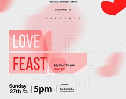A Love Feast- Church Poster Design