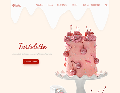Landing page for a patisserie