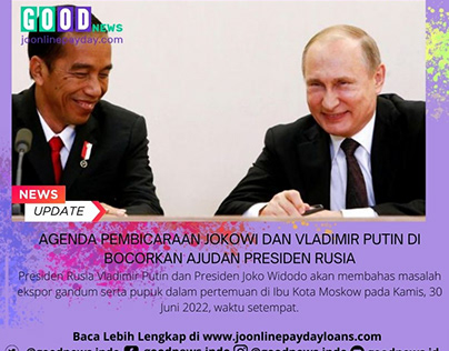 Agenda Pembicaraan Jokowi Dan Vladimir Putin