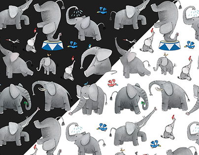 Elephants pattern