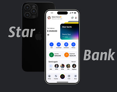 Starbank mobile app UI design