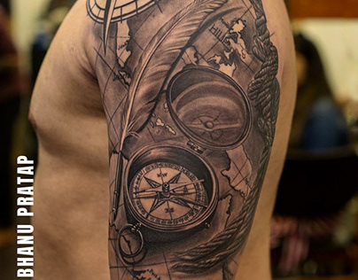 15 Compass Tattoo Designs for Both Men and Women - Pretty Designs
