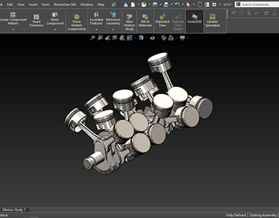 3D model of W16 engine crankshaft