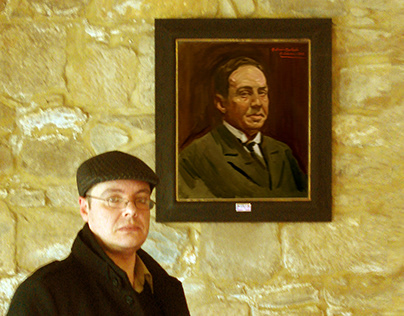 Retrato de Antonio Machado - Pintor Alejandro cabeza